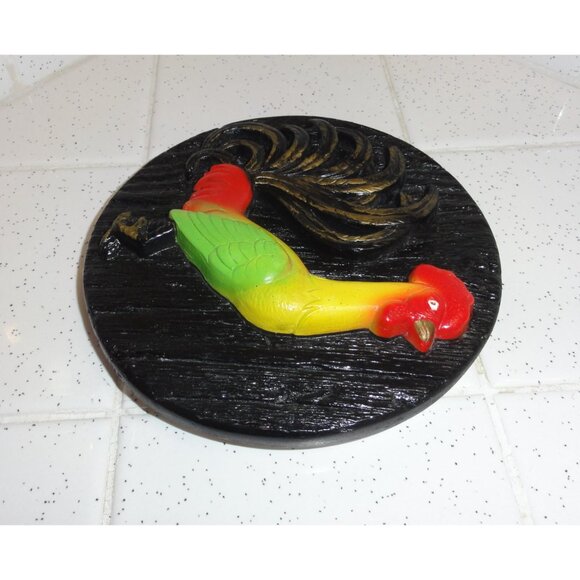 Vintage Miller Studio Chalkware Rooster Wall Hanging Plaque 1977 farmhouse mcm - Picture 6 of 16